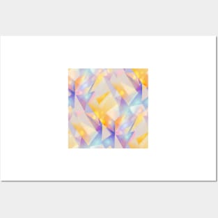 seamless Geometric pattern of crystals Posters and Art